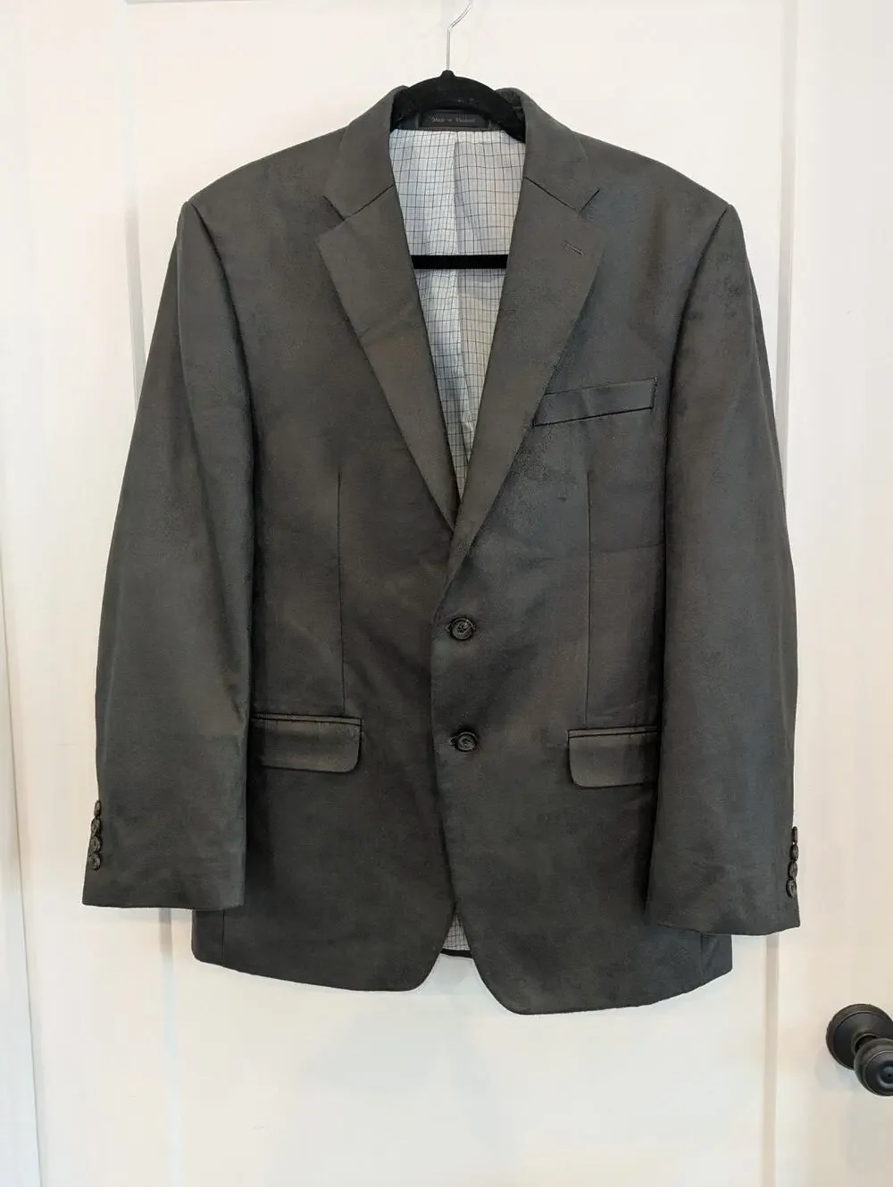 Lauren Ralph Lauren Men's 40R Dark Brown Faux Suede Blazer Sport Coat Career EUC